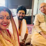 Nidhi Jha Instagram – “रुद्राभिषेक” धर्मपत्नी जी और बाबू जी के साथ।।। हर हर महादेव 🙏🔱🙏