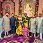 Niharica Raizada Instagram - Beautiful Dusshera with @showglitznavratri and @bossladyshruti She was fabulous @falgunipathak12 Wearing @aynaaworld Styled by @banthia.kapil