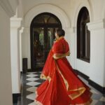 Nikhila Vimal Instagram - Lost in the twirl of red♥️ #twirling dreams #twirl_around_world Makeup @unnips Costume & styling @fariz_lezin_ Photography @merin__georg Location @azora.hotels