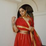Nikhila Vimal Instagram - Dressed in the hues of Navaratri, celebrating each day and night with delight! 🌈✨ #NavaratriFever #shubhnavaratri #vijayadashami Makeup @unnips Costume & styling @fariz_lezin_ Photography @merin__georg Location @azora.hotels