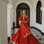 Nikhila Vimal Instagram - Lost in the twirl of red♥️ #twirling dreams #twirl_around_world Makeup @unnips Costume & styling @fariz_lezin_ Photography @merin__georg Location @azora.hotels