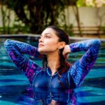 Nimika Ratnakar Instagram - Water buff 💦 💧 🏊‍♀️ @framesbyvikaskakolu thanks for being there for all my impromptu shoots 😀 #actor #model #nimika #nimikaratnakar #pushpavati #shakeitpushpavati #dboss #darshanthoogudeepasrinivas #kaatera #saree #vogue #mua #traditionalwear #trend #trending #photography #photooftheday #photo #photoshoot #swimmingpool #swim #swimming #swimwear #fashion