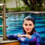 Nimika Ratnakar Instagram - Water buff 💦 💧 🏊‍♀️ @framesbyvikaskakolu thanks for being there for all my impromptu shoots 😀 #actor #model #nimika #nimikaratnakar #pushpavati #shakeitpushpavati #dboss #darshanthoogudeepasrinivas #kaatera #saree #vogue #mua #traditionalwear #trend #trending #photography #photooftheday #photo #photoshoot #swimmingpool #swim #swimming #swimwear #fashion