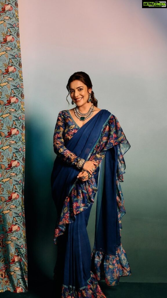Nisha Agarwal Instagram - Take cues from @nishaaggarwal as she styles our blue ruffle saree from the @rishiandvibhuti for Gajra Gang collection in three different ways. Explore our design wear collection starting from ₹1999. 🛒www.nykaafashion.com Exclusively available on Nykaa Fashion. Express Shipping Available. #GajraGang #RishiAndVibhuti #NykaaFashion #Nykaa #JanhviKapoor #NishaAggarwal #Tyohar #NewArrivals #Indianwear #FestiveStyles #FestiveCollection #Diwali #Fashion #Explore #Trending