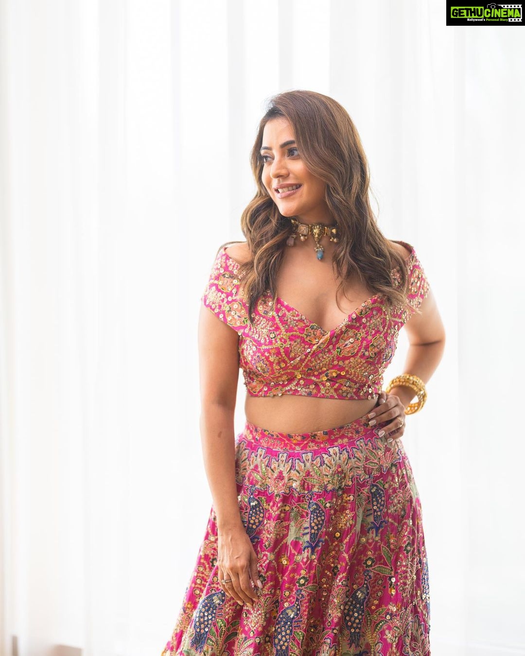 Nisha Agarwal Instagram - As the sun sets on Navratri, the ninth day heralds a unique celebration dedicated to Goddess Siddhidatri, may she grant us with supernatural powers and divine blessings in abundance ❤️🙏 Wearing: @theroyaleum @vblitzcommunications Jewels: @illuminate_shine_everyday MUA : @khush.mua Hair : @pallavigadade #indianwedding #indianfestival #indianfestivewear #indiandesigners #indiandesignerwear