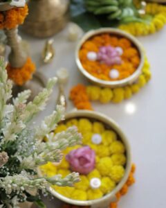 Nisha Agarwal Instagram - As I sat in the comfort of my home, my home went from ordinary to extra ordinary in a matter of an hour with this gorgeous floral festive decor executed beautifully by @saffronstringofficial 

I thought it’s the festive decor inspiration, everyone would love.. let me know your thoughts in the comments below. 

Via @beyond_marketing_india