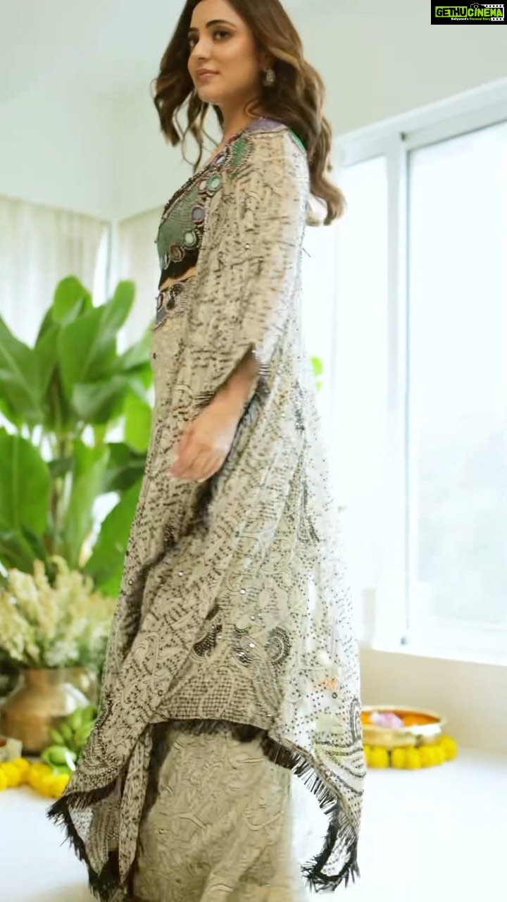 Nisha Agarwal Instagram - Uff this Coconut kaftan jacket in a georgette base with all-over peacock and floral print, mirror and multicolor sequin embroidery and tassel fringe on the hem , paired with printed circular pants and a mirror and sequin embroidered sleeveless blouse by @nupurkanoiofficial is such a vibe! Wearing @nupurkanoiofficial Decor @saffronstringofficial