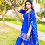 Nisha Bano Instagram - Beautiful suit by @zuri_aks ♥️ Makeup by- @sanveer04♥️ #nishabano @mann30preet tag u bus ave hi 😂😂😂