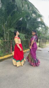 Nisha Ravikrishnan Instagram - We know we are too late for this trend….but here’s our go on this mass beat! 💃🏻❤️
@nisha_ravikrishnanoffl_ 

#meghanasunil #nisharavikrishnan #feature #foryoupage #explorepage #trendingreels #instagram #reelsinstagram #reelitfeelit #instadaily