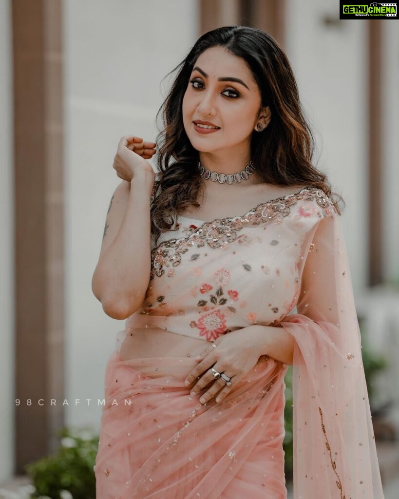 Nithya Das Instagram - Your eyes shine when your heart is happy Outfit: @ioara_couture Styling: @anjali.fashionstories H&M: @sruthisai_official Clicks: @98craftman Ornaments: @seeruscollections
