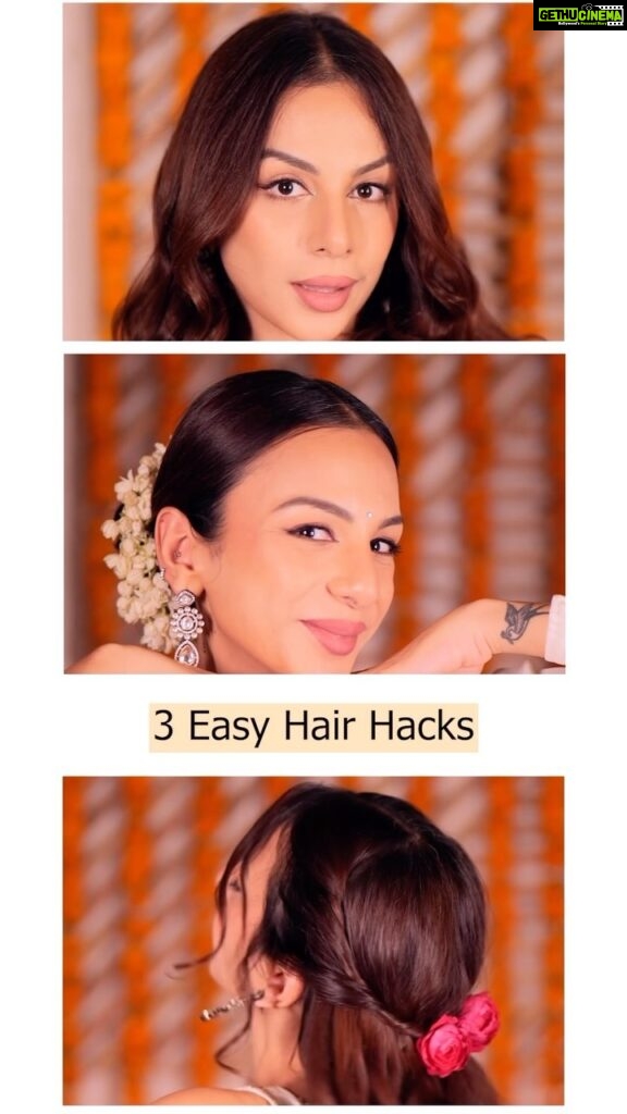 Nitibha Kaul Instagram - 3 super easy hacks to get your festive hair game on point with the Loreal Paris Extraordinary Oil Serum 💛 @lorealparis @amazonfashionin Wearing @shivaliahmedabad #AD #ExOilSerumToShine #ExOilSerum #LorealParisIndia #ad
