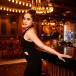 Niyati Fatnani Instagram - The other side 🖤🎃🍷 Styled by: @styleitupbyaashna Shot by: @mirajverma_photography Outfit: @mona_fashion_studio07 Earrings: @nishka.closet_ Hair & Makeup by: @celebsmakeupbysejal @makeoverbysejalthakkar Location: @lotdpowai #black #niyatifatnani