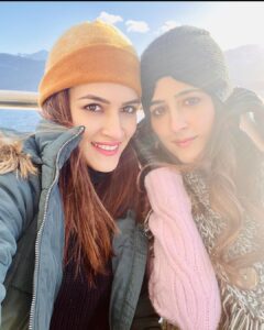 Nupur Sanon Instagram - |-| appy Birthday to the most beautiful human-the bestest sister-the loyalest best friend-I can keep HYPHEN-ing the nicest things to you ‘cause that’s who you are! Perfect! 
When I was growing up … I remember always have one question when I looked at you,my big sister- God, how is she so perfect? How can she be so beautiful, so loving , so kind , so responsible,so intelligent,so caring , so EVERYTHING all at once! 
You’ve set the bar so damn high for the kind of people I want around me Krits…and that has always easily protected me from the wrong people…because I knew what was Right , what felt right .. from the beginning.. and that right has always been YOU :) 
I love you 🫂 
Here’s praying to god for sending happiness and the right kind of love in your life..your kind of love..the rare one ! ❤️ Keep flying high my 🦋 butterfly! 
To roaming the entire world together with my girl! To having the bestest emotional moments together! To sticking through all the ups and downs life throws at us! Forever🧿
You have my heart for life! 🤝🏻

@kritisanon