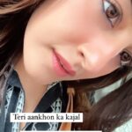 Nupur Sanon Instagram - On my ‘rare’ kajal day…this line hits different!! 👁🫶 #ForeverALyricsPerson❣️