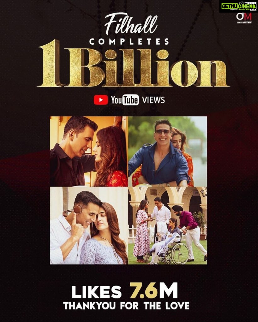 Nupur Sanon Instagram - 1 BILLION !! Wow :”) ♥️ Thank you so much everyone for giving us so much love !! And thank you to the best team. We’re going to be back with #Filhall2 super soon! Keep loving ♥️ 🙏🏻 @akshaykumar @azeemdayani @ammyvirk @arvindrkhaira @bpraak @jaani777 @desimelodies