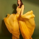 Nupur Sanon Instagram - Ready to spread my wings!!🌻🦋💛 • TNR Promotions Team Sara : Hmu - @makeupbydevanshii Styled by - @ashwin_ash1 & @hassankhan_3 Style team - @ahmedxmirza Outfit - @couturebyniharika @perniaspopupshop Jewellery- @shopriyaaofficial Shot by - @visualaffairs_va