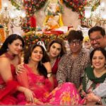Pakhi Hegde Instagram - Beautiful darshan❤️🥰 @haanaahh_aakbar #gapatibappamorya Thanku for having me over 😘❤️ Styled by : @tiara_gal @akansha.27 Assisted by : @stylebypriyankaa Outfit - @arpitasulakshana @stylebyriyajn