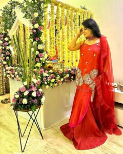 Pakhi Hegde Instagram - ❤️

This beautiful colour I just loved this Ganpati…😍
.
.
.
#festivewear #pakkhi #pakkhihegde #pakhi #pakhihegde 

Styled by : @tiara_gal @akansha.27 
Assisted by : @stylebypriyankaa
Outfit - @arpitasulakshana
@stylebyriyajn