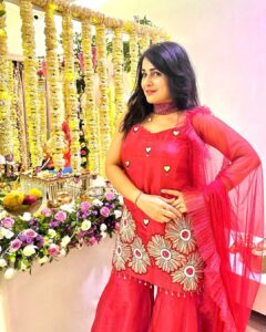 Pakhi Hegde Instagram - ❤️

This beautiful colour I just loved this Ganpati…😍
.
.
.
#festivewear #pakkhi #pakkhihegde #pakhi #pakhihegde 

Styled by : @tiara_gal @akansha.27 
Assisted by : @stylebypriyankaa
Outfit - @arpitasulakshana
@stylebyriyajn
