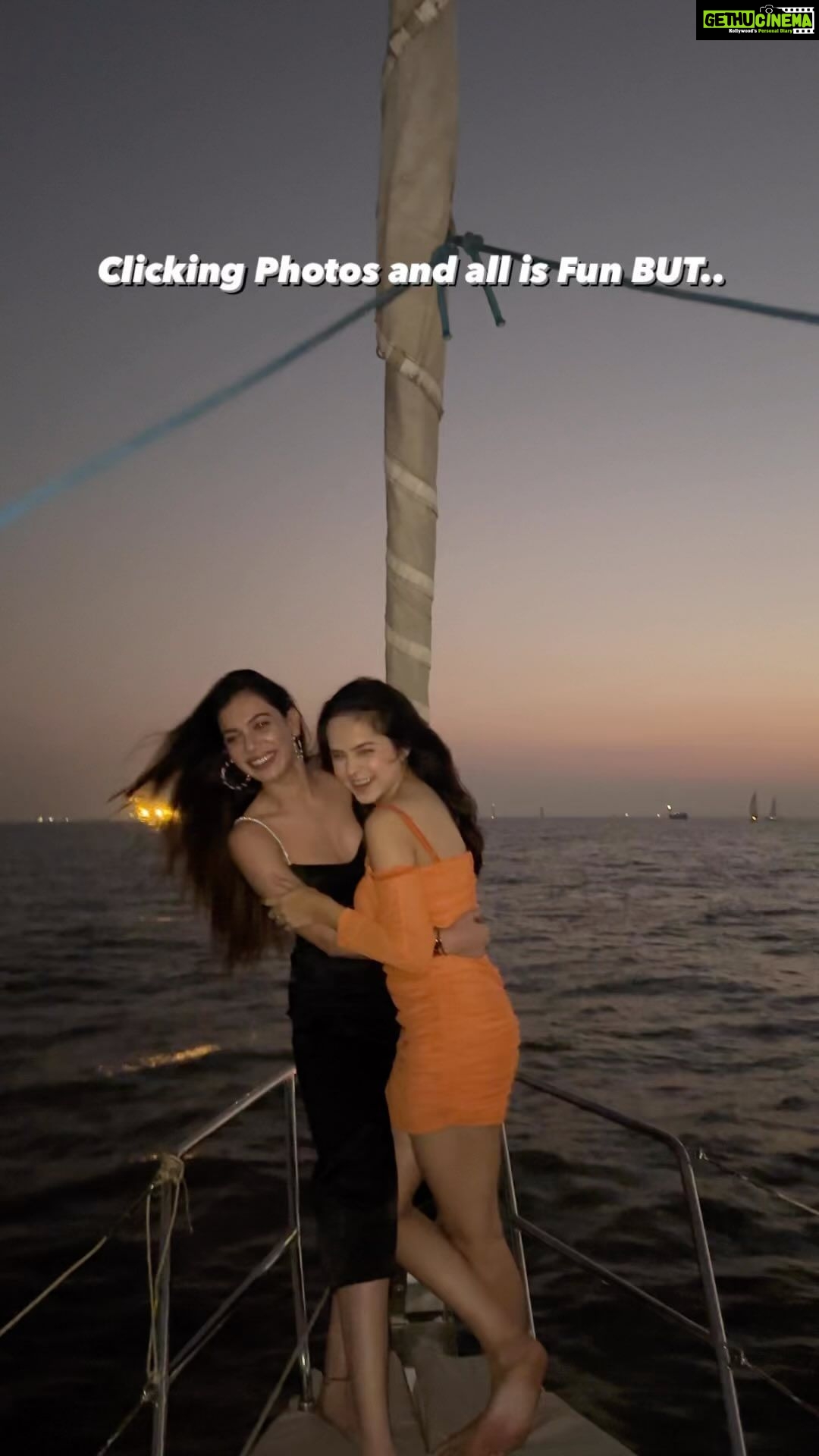 Palak Sindhwani Instagram - Starting Valentine’s week with my girl, This is so us! @palak.purswani 💕✨ . . . . #trendingreels #stargazing #stars #sea #nature #fyp #explore #trends #yatch #palaksindhwani #love