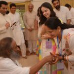 Palak Sindhwani Instagram - All About my Visit at @artofliving Ashram! ❤️ One fine day, While I was a bit lost, busy working on the set, I got a call from a friend asking about whether I would like to visit the ashram and meet Gurudev, I said I would love to but I’m not sure about my schedule.🫢 She replied back saying - leave that all to Gurudev, He’ll handle everything, exactly after 5 days, I was in the Ashram, I don’t know how, when… but It just happened because it was bound to happen and I can’t express in words How I felt after meeting Him, It was so divine and magical, Truly a moment which I’m going to cherish all my life. 🦋 Thank you Gurudev for choosing me when I needed a guiding light, A friend, A mentor, My heart is full, Thank you! ✨ . . #postoftheday #instamood #gratitude #aol #artofliving #blessed #fyp #palaksindhwani