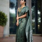 Parno Mittra Instagram - 💚💚💚 Photography: @priyambaksiphotography Muah : @mainak.mk_up Styling: @stylebysumit Saree. : @colorosoweaves Jewellery: @igjcreation Hyatt Regency Kolkata