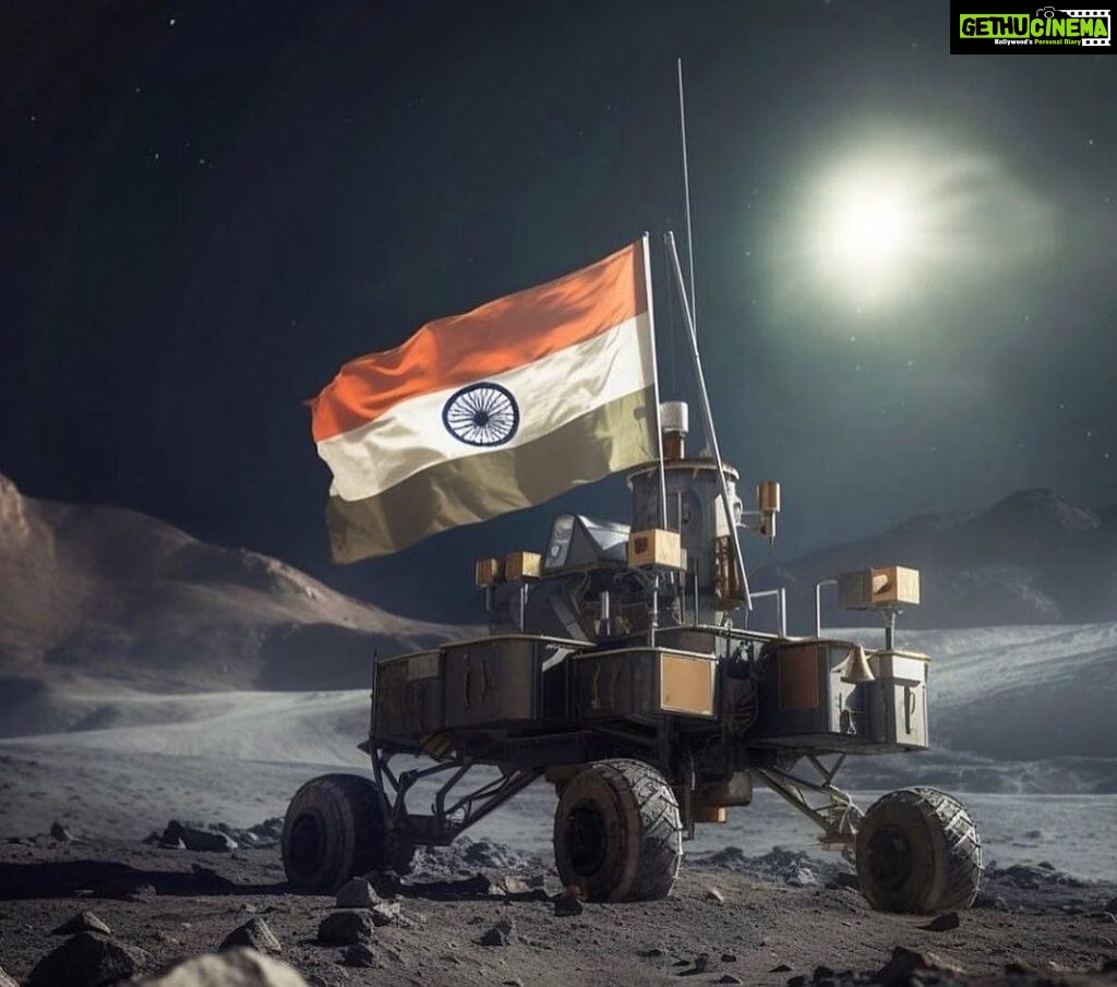 Payel Sarkar Instagram - Cheers to all Indians! #JaiHind #जयहिंद 🇮🇳 #IndiaOnMoon #MoonMission #Chandrayaan3 #ISRO #चंद्रयान_3