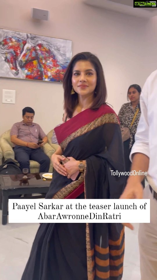 Payel Sarkar Instagram - The gorgeous @paayelsarkar spotted at the teaser launch her next #AbarAwronneDinRatri directed by @sumanmaitra9 .