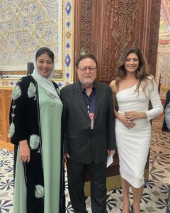 Pooja Batra Instagram - So happy to be in #dushanbe #Tajikistan as a Special Guest with Hubby @nawwabshah ‘n’ @Umesh0608 & Hon Makhmadsaid Shokain for the 1st Tajikistan Film Festival #TojiSoman #TajikCinema @tojikfilm_official @tojikfilm