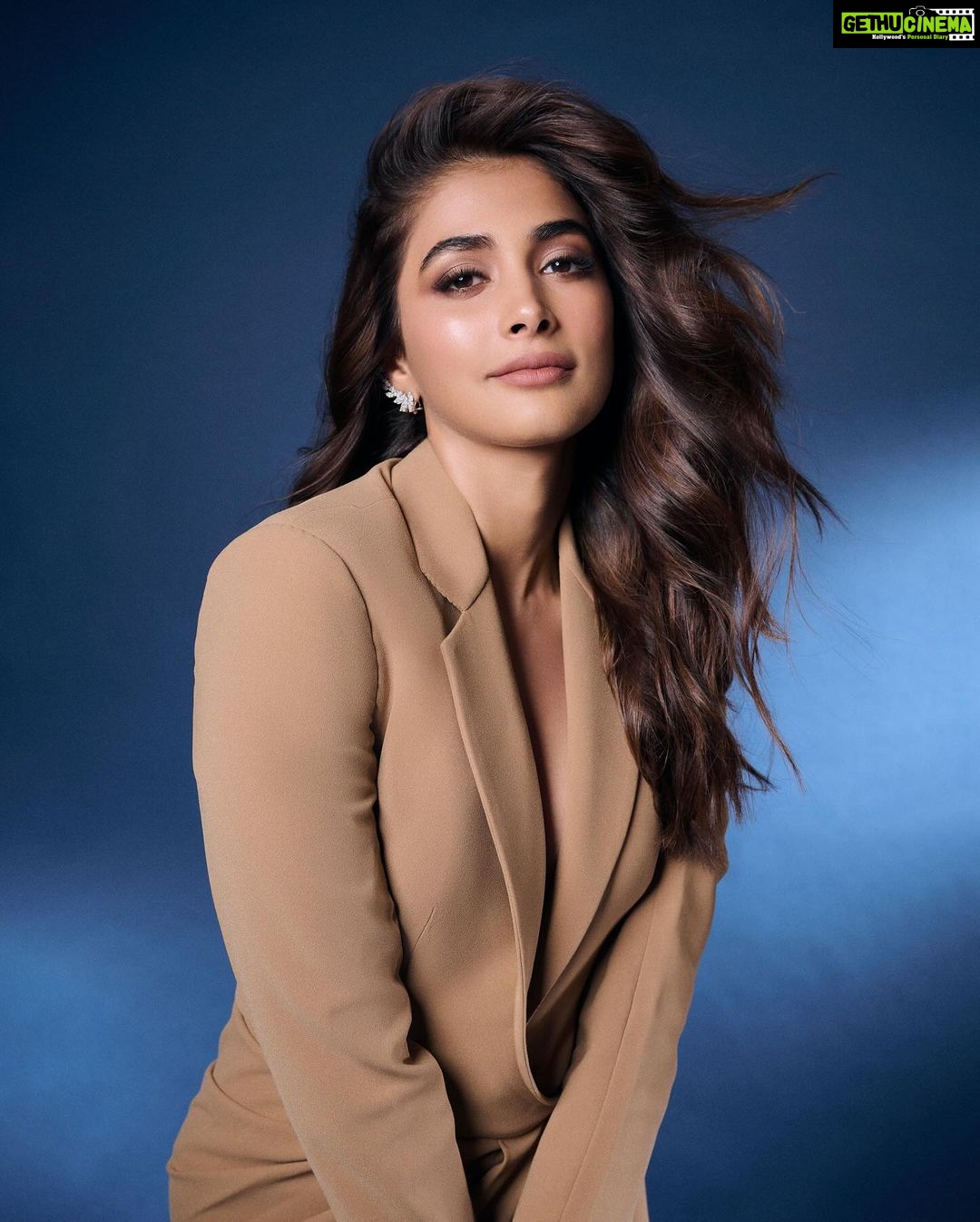 Pooja Hegde Instagram - Our take on the classic suit gown. Classy, elegant, timeless and sexyyy 😉 From an intention and idea to @antithesis.in and @tanghavri bringing it to life for me 😘❤️ #couturedreams