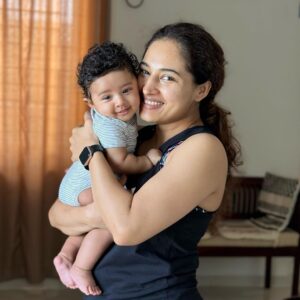 Pooja Ramachandran Instagram - When my butter ball is all set for the day and I can happily go to do my workout.. @kiaankokken #morningsareourfavorite #kiaankokken #momandson #gratefullheart #blessedandthankful