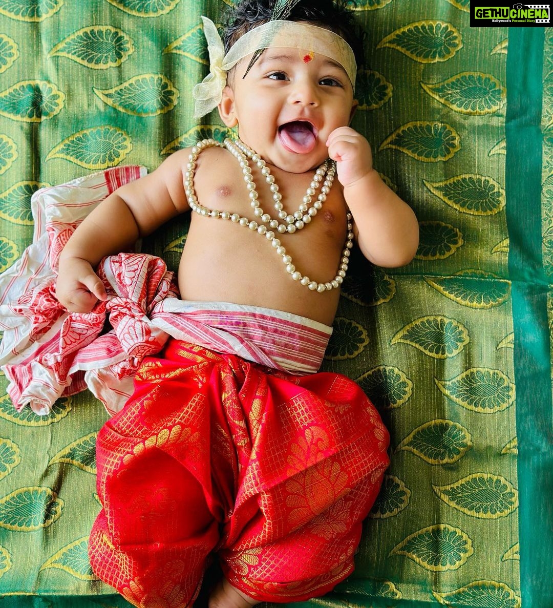 Pooja Ramachandran Instagram - Happy Janmashtami/Krishna Jayanthi to everyone. May Lord Krishna bless you all with an abundance of happiness, peace, prosperity and love. #janmashtami #janmashtami2023 #krishnajanmashtami #krishnajayanthi #krishnajayanthi2023❤️💫 #kiaankokken #indianbaby #babyboy #babygram Chennai,Tamilnadu