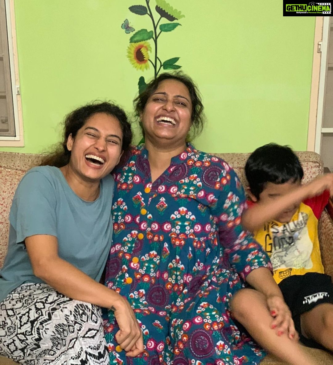 Pooja Ramachandran Instagram - In this journey called life we gather a few very special people along the way. They laugh with us, cry with us, support everything we do whether good or bad, don’t judge us for anything, stick to us through all times, fight with us and then make up too, help us when we really need it and just be there. This girl @meera_j_pillai is one such person I’ve put in my bag of most loved people in my world! These pictures show what it is to be there! 1. When I travelled for the first time after my pregnancy for my sisters wedding I needed her help and she was there. 2. When we met first time after a few years of not talking to each other. The joke was “when are you going to leave me next?“ 🤪 3. When I visited her home first time and met her son Anku. We are trying to be cool like him but all we can do is laugh. 4. When she released her first book “Maya and the sword of Gringak” 5. My first movie after my delivery. 3 months later. 6. My first baby shower which she arranged. 7. First time we brought Kiaan home she was there to help us. 8. First time I went to a restaurant after Kiaan was born. It must have been months since we went to a restaurant before this. And we would keep sending each other suggestions of new places we must visit. The list is long! :) 9. First class get together from our college days. We were the first to arrive in our hostel and that’s how we became friends. 10. My most special picture the first time she held Kiaan in her arms. Kiaan’s Meera mema who spoils him rotten. 🥰 I have so many more firsts with this girl but can post only 10 pictures 😁 Happy Birthday to my gorgeous, beautiful, kind hearted, ambitious, hard working, happy-go-lucky, always up for anything, responsible, fun and super simple girl friend! May your laughter always be the loudest in the room and May you always live your life to the fullest! God bless you and thank you for being my girl!