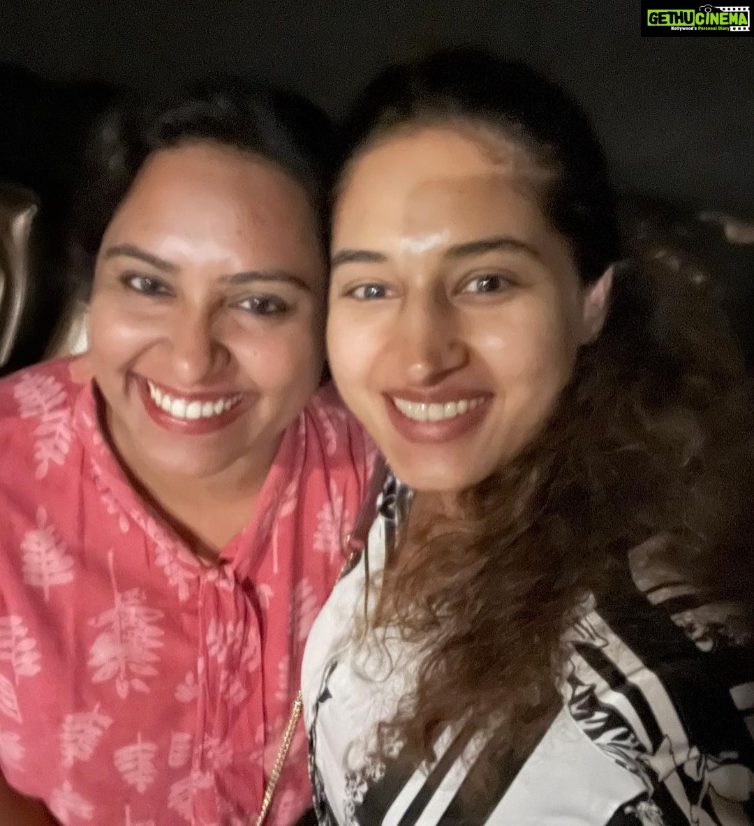 Pooja Ramachandran Instagram - In this journey called life we gather a few very special people along the way. They laugh with us, cry with us, support everything we do whether good or bad, don’t judge us for anything, stick to us through all times, fight with us and then make up too, help us when we really need it and just be there. This girl @meera_j_pillai is one such person I’ve put in my bag of most loved people in my world! These pictures show what it is to be there! 1. When I travelled for the first time after my pregnancy for my sisters wedding I needed her help and she was there. 2. When we met first time after a few years of not talking to each other. The joke was “when are you going to leave me next?“ 🤪 3. When I visited her home first time and met her son Anku. We are trying to be cool like him but all we can do is laugh. 4. When she released her first book “Maya and the sword of Gringak” 5. My first movie after my delivery. 3 months later. 6. My first baby shower which she arranged. 7. First time we brought Kiaan home she was there to help us. 8. First time I went to a restaurant after Kiaan was born. It must have been months since we went to a restaurant before this. And we would keep sending each other suggestions of new places we must visit. The list is long! :) 9. First class get together from our college days. We were the first to arrive in our hostel and that’s how we became friends. 10. My most special picture the first time she held Kiaan in her arms. Kiaan’s Meera mema who spoils him rotten. 🥰 I have so many more firsts with this girl but can post only 10 pictures 😁 Happy Birthday to my gorgeous, beautiful, kind hearted, ambitious, hard working, happy-go-lucky, always up for anything, responsible, fun and super simple girl friend! May your laughter always be the loudest in the room and May you always live your life to the fullest! God bless you and thank you for being my girl!