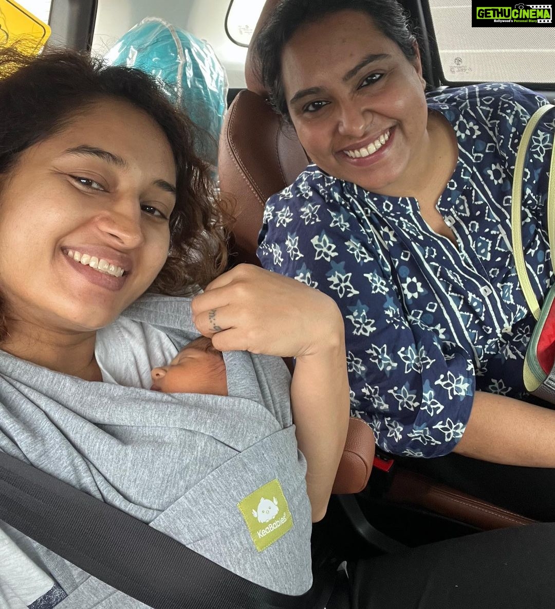 Pooja Ramachandran Instagram - In this journey called life we gather a few very special people along the way. They laugh with us, cry with us, support everything we do whether good or bad, don’t judge us for anything, stick to us through all times, fight with us and then make up too, help us when we really need it and just be there. This girl @meera_j_pillai is one such person I’ve put in my bag of most loved people in my world! These pictures show what it is to be there! 1. When I travelled for the first time after my pregnancy for my sisters wedding I needed her help and she was there. 2. When we met first time after a few years of not talking to each other. The joke was “when are you going to leave me next?“ 🤪 3. When I visited her home first time and met her son Anku. We are trying to be cool like him but all we can do is laugh. 4. When she released her first book “Maya and the sword of Gringak” 5. My first movie after my delivery. 3 months later. 6. My first baby shower which she arranged. 7. First time we brought Kiaan home she was there to help us. 8. First time I went to a restaurant after Kiaan was born. It must have been months since we went to a restaurant before this. And we would keep sending each other suggestions of new places we must visit. The list is long! :) 9. First class get together from our college days. We were the first to arrive in our hostel and that’s how we became friends. 10. My most special picture the first time she held Kiaan in her arms. Kiaan’s Meera mema who spoils him rotten. 🥰 I have so many more firsts with this girl but can post only 10 pictures 😁 Happy Birthday to my gorgeous, beautiful, kind hearted, ambitious, hard working, happy-go-lucky, always up for anything, responsible, fun and super simple girl friend! May your laughter always be the loudest in the room and May you always live your life to the fullest! God bless you and thank you for being my girl!