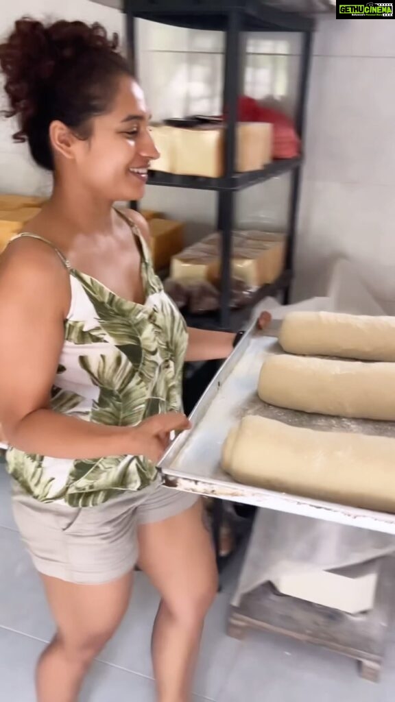 Pooja Ramachandran Instagram - Doing something for the first time. Made croissants and sourdough bread! Found a small and sweet lil bakery in Nusa Lembognan called NASYA that makes fresh breads everyday. Asked them if we could try making some too and he happily agreed! @komangsuwardiyasa and his wife were the nicest Balinese people we met! Thank you for this experience Komang and Nyoman ♥️ #bakingbreads #baking #bakeryaroma #bakery #lifeskill #bali #nusalembongan #balilife #beachlife #beachvibes #loveforfood Nusa Lembongan Island, Bali