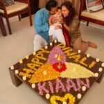 Pooja Ramachandran Instagram - Happy Diwali from our family to yours. May your homes be filled with light, love and warmth. Wishing each of you a joyous day. ✨✨✨✨♥️ #kiaankokken #firstdiwali #diwali2023