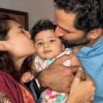 Pooja Ramachandran Instagram - Happy Diwali from our family to yours. May your homes be filled with light, love and warmth. Wishing each of you a joyous day. ✨✨✨✨♥️ #kiaankokken #firstdiwali #diwali2023