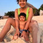 Pooja Ramachandran Instagram - Capturing moments and leaving only footprints.. ☀️🌊🏖️💕♾️ #family #familyvacation #beachholidays #beachlife #islandlife #kiaankokken #seasandsun #lovelife Bali, Indonesia