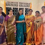 Poornima Bhagyaraj Instagram - Doing the golu rounds and meeting so many friends. Happy times❤️❤️❤️ @lakshmi_ravichander @saraswathikrishnakumar @selvithyagu @pritha10hari @jayanthirkv @lavanyamukil @ishuuarjun