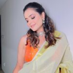 Prachi Tehlan Instagram - The glitters of the day ❤️ PC : @prayagamartin 😘😘😘😘 Styled By: @rishu812 MUAH : @sheetal_makeupandhair Jewellery: @sollakdesigns Saree: @farashaat_uae #dubaidiaries #travel #actorslife Dubai, United Arab Emirates