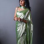 Pragathi Guruprasad Instagram - all the glitz and glam 🌙 outfit designed by @prithvi_guru shot by: @gracian.nalin hair and make up: team @prakatwork jewelry: @rimliboutique