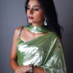 Pragathi Guruprasad Instagram - all the glitz and glam 🌙 outfit designed by @prithvi_guru shot by: @gracian.nalin hair and make up: team @prakatwork jewelry: @rimliboutique