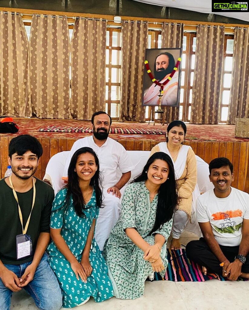 Prajakta Mali Instagram - Done with The Art of living’s advance course… 🎯 A mandatory thing once in 3 months… . Combination of #pranayan #yog #meditation #music #satvikliving #satvikfood #panchakarma #nature and much more. . At least do the basic and advance course. For more details… Website- www.artofliving.org Or Contact - 9545644344. . Grateful for having this knowledge in life. Now can’t imagine life without dhyan. Can’t thank enough to my both the teachers Seema didi and Kedar bhaiyya. Guru grace… @srisriravishankar 🌟 . #yogi #sadhak #prajakttamali @♥️