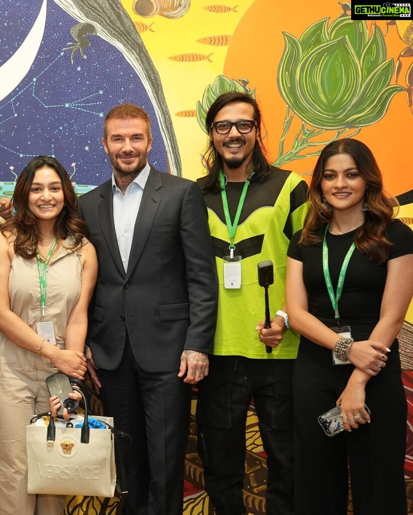 Prakruti Mishra Instagram - An iconic day at @metaindia headquarters today 🤩 Had the absolute honour to meet the legend @davidbeckham ♥️ Thank you for giving me a memory for lifetime 🥹 . . . . #beckhamxmeta #beckhamxsara #prakrutimishra #metaindia . . . Team @signature24productions One Bkc