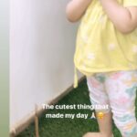 Pranitha Subhash Instagram - Children love to imitate. Give them something positive to imitate ❤️ Arna praying to Jeji 🙏🏻