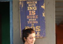 Pranitha Subhash Instagram - When you’re unsure , so you pose in front of quotes that make little sense ✨