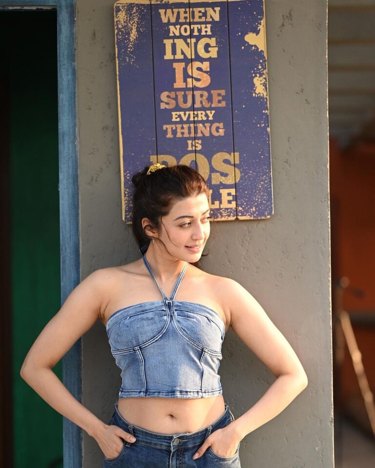 Pranitha Subhash Instagram - When you’re unsure , so you pose in front of quotes that make little sense ✨