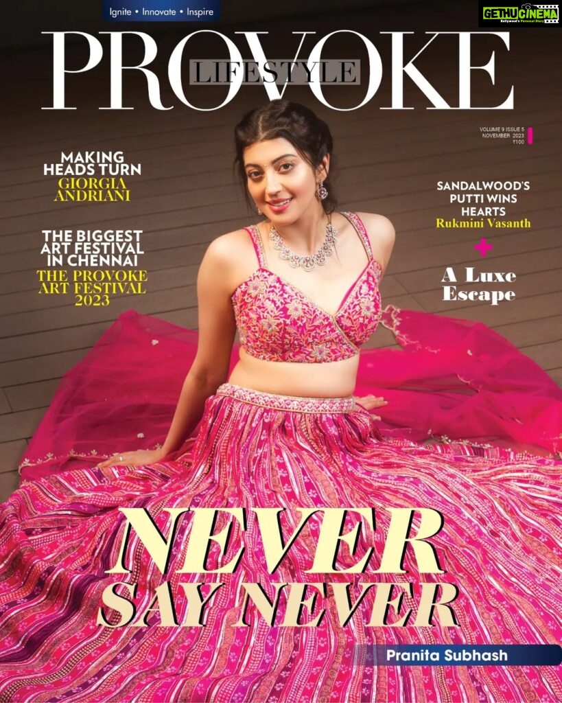Pranitha Subhash Instagram - Pranita Subhash shines bright as our cover girl this Diwali! With a rich career in South Indian films, she's set for new releases. Catch this exclusive interview in the November Issue of Provoke Lifestyle Magazine. Now on Stands! Styling: @beingstyl Photography: @theportraitstudio_tps Video: @thegufta MUA: @makeup_by_deeparachel Hair: @prathi_makeoverartistry Outfit: @thekoskii Jewellery:@srikrishnadiamondsandjewellery Location: @grandmercurebangalore #pranitasubash #provokelifestyle #provokemagazine #stayprovoked