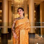 Pranitha Subhash Instagram - In @sabyasachiofficial ✨ At the @jwmarriottblr
